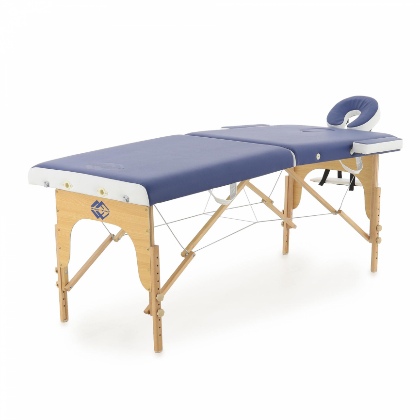 Массажный стол складной деревянный Med-Mos JF-AY01 2-х секционный (светлая рама) фото 2