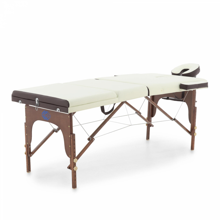 Массажный стол складной деревянный Med-Mos JF-AY01 3-х секционный (темная рама) фото 8
